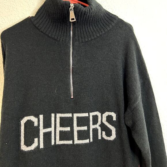 Elan Cheers Sweater Quarter Zip Womens Size XL Black Gray Silver - Picture 6 of 9